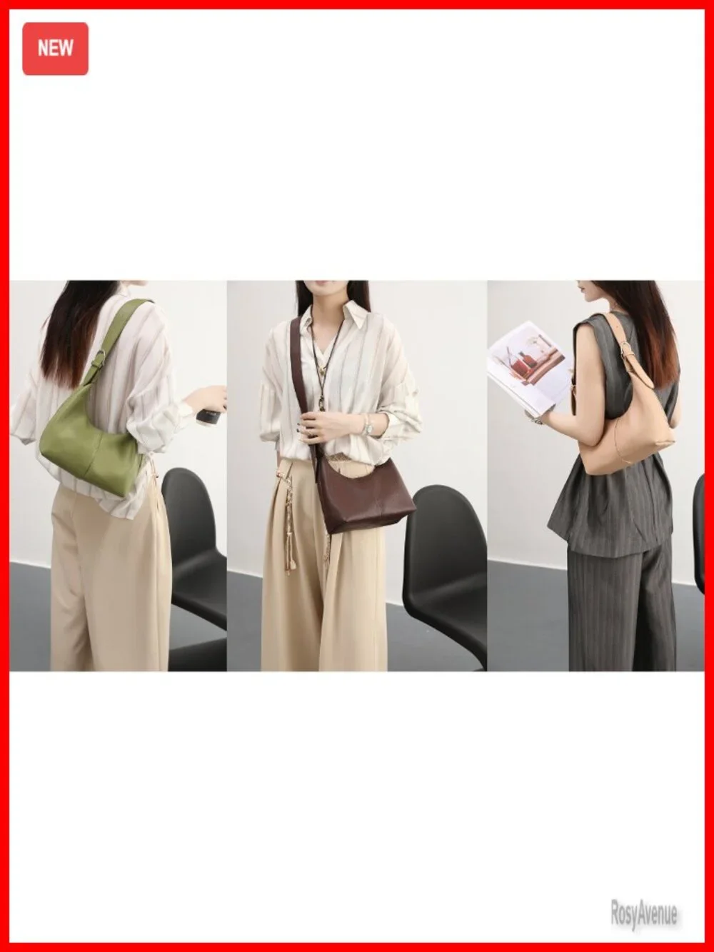 Soft Faux Leather Hobo Crescent Shoulder Crossbody Purse